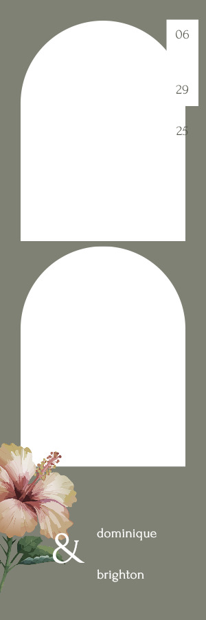 Fiesta supplier template preview: Olive floral, 2×6 strips