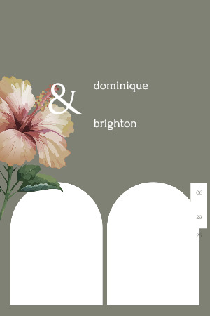 Fiesta supplier template preview: Olive floral, 4×6 · portrait orientation